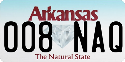 AR license plate 008NAQ