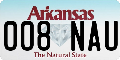 AR license plate 008NAU