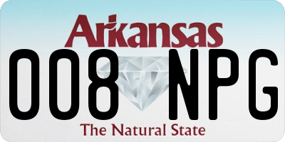 AR license plate 008NPG