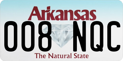 AR license plate 008NQC