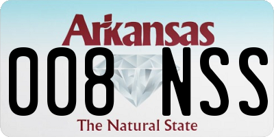 AR license plate 008NSS