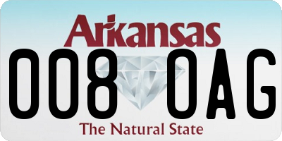 AR license plate 008OAG
