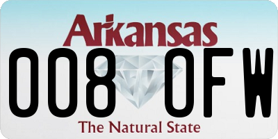 AR license plate 008OFW