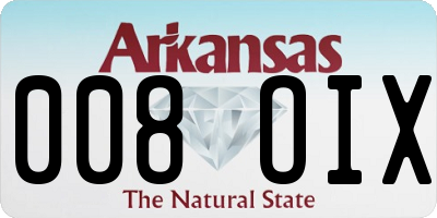 AR license plate 008OIX
