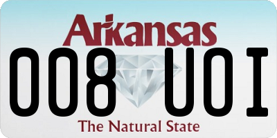 AR license plate 008UOI