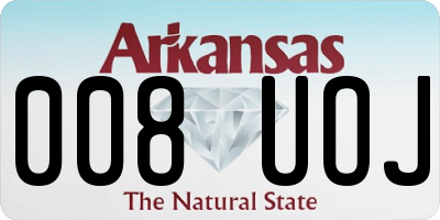 AR license plate 008UOJ