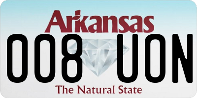 AR license plate 008UON