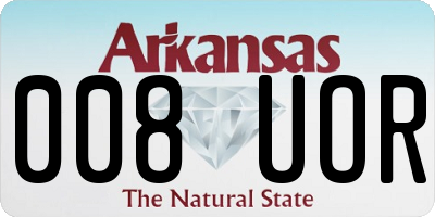 AR license plate 008UOR