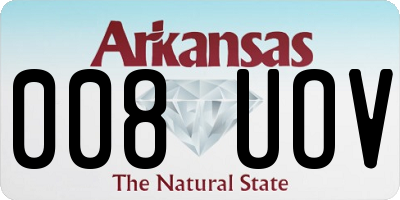 AR license plate 008UOV