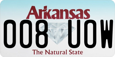 AR license plate 008UOW