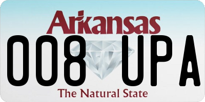 AR license plate 008UPA