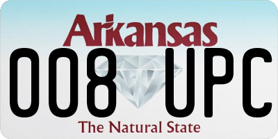 AR license plate 008UPC