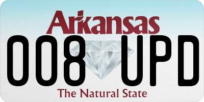 AR license plate 008UPD