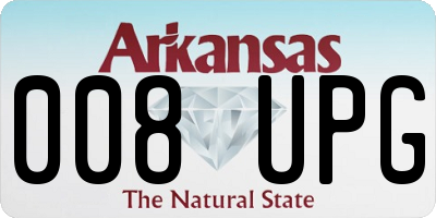 AR license plate 008UPG