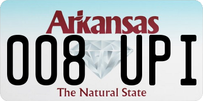 AR license plate 008UPI