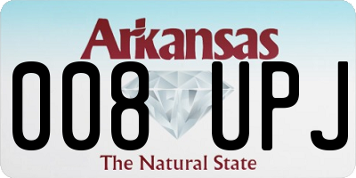 AR license plate 008UPJ