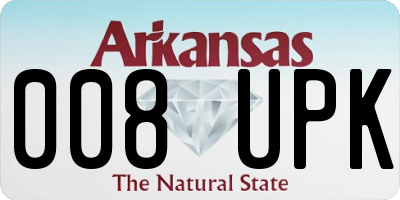 AR license plate 008UPK