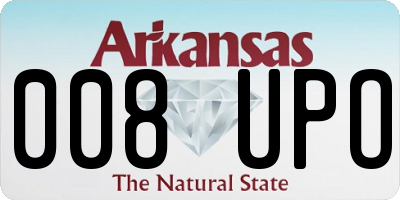 AR license plate 008UPO
