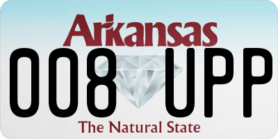 AR license plate 008UPP