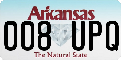AR license plate 008UPQ
