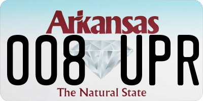 AR license plate 008UPR