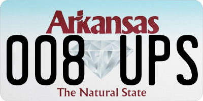 AR license plate 008UPS