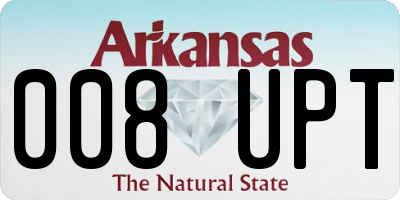 AR license plate 008UPT