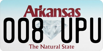 AR license plate 008UPU
