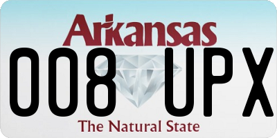 AR license plate 008UPX