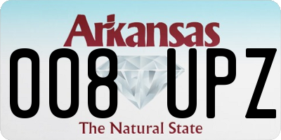 AR license plate 008UPZ