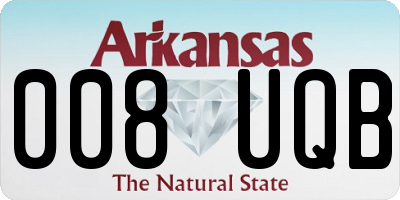 AR license plate 008UQB