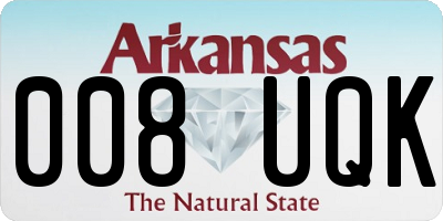 AR license plate 008UQK