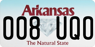 AR license plate 008UQO