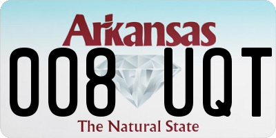 AR license plate 008UQT
