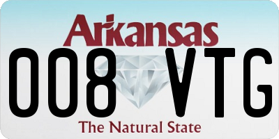 AR license plate 008VTG
