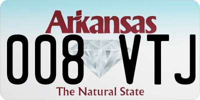 AR license plate 008VTJ
