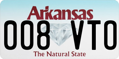 AR license plate 008VTO