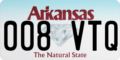 AR license plate 008VTQ