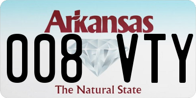 AR license plate 008VTY