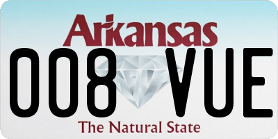 AR license plate 008VUE