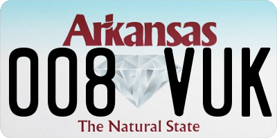 AR license plate 008VUK