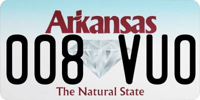 AR license plate 008VUO