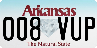 AR license plate 008VUP