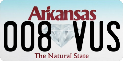 AR license plate 008VUS