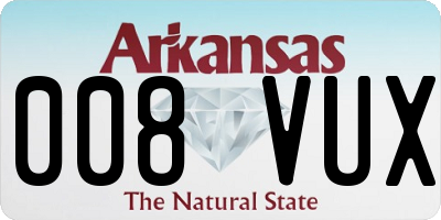 AR license plate 008VUX
