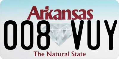 AR license plate 008VUY