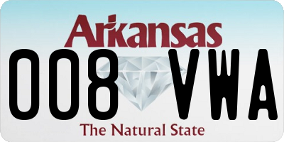 AR license plate 008VWA