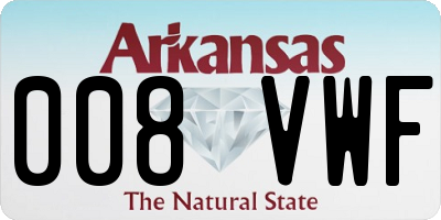 AR license plate 008VWF