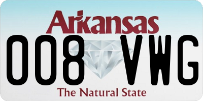 AR license plate 008VWG