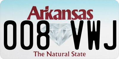 AR license plate 008VWJ
